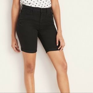 Old Navy Black Cuffed Bermuda Shorts